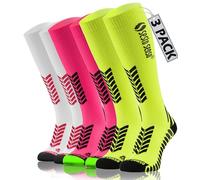 sesto senso 3 Paia Chaussettes Contention Femme Homme Compression Sport Course 39-42 3 pack Néon rose Blanc Néon jaune