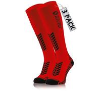 sesto senso 3 Paia Chaussettes Contention Femme Homme Compression Sport Course 43-47 3 pack Rouge