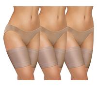 sesto senso 3 Paires Bandes de Cuisses Protège-Cuisse Elastiques Antidérapant Silicone Bande Lisses Sabia Chair 80-85 3XL