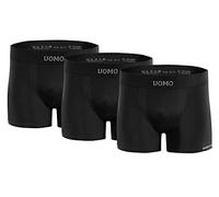 sesto senso 3 Paires Boxer Hommes sans Couture Rétro Caleçons Slips Confortable Trunks Basique Culotte sous-vêtements Uomo S/M Noir