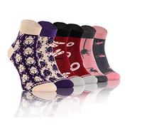 sesto senso 3 Paires Chaussettes Marrant Heureux Bizarre Drôles Court Coloré Homme Femme 35-38 3 Vers Scarabée Libellule Araignée