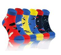 sesto senso 3 Paires Chaussettes Marrant Heureux Bizarre Drôles Court Coloré Homme Femme 43-46 3 Mish Mash Ufo Avaler Oiseau Mouton