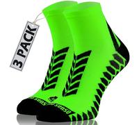 sesto senso 3 Paires Chaussettes Sport de Course Colorées Femme Homme 35-38 Vert
