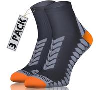 sesto senso 3 Paires Chaussettes Sport de Course Colorées Femme Homme 47-50 Gris Graphite