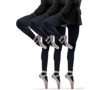 sesto senso 3 Paires Collants Filles Noir 40 Deniers Opaque Microfibre Coloré Adolescent 140 146 Black
