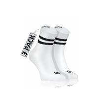 sesto senso 3 Paires de Chaussettes Rayées Old School American Crew Courtes SKB_05 43-46 Blanc White