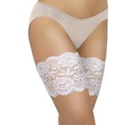 sesto senso Bandes de Cuisses en Dentelle Protège-Cuisse Elastiques Antidérapant Silicone pcs Bande Dentelle White blanc 70-75 XL