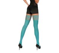 sesto senso Bas Autofixant Femme Opaque 40 Deniers Microfibre Dentelle avec Silicone Sexy Collant Vert M/L Mint