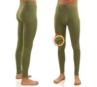 sesto senso Caleçon Long Coton 100% Pantalon sous-Vêtements Bas Thermique Homme M Vert Olive