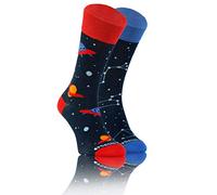 sesto senso Chaussette Fantaisie Drole en Coton Homme Femme Rigolotes Folles Socquette Colorées à Motifs Objet volant non identifié UFO 39-42 OVNI