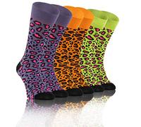 sesto senso Chaussettes Fou Marrant Froussard Oddsocks Drôles Coloré Homme Femme Lot 3 Paires à Motifs Différent Taches 39-42 3 Guépard