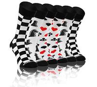 sesto senso Chaussettes Fou Marrant Froussard Oddsocks Drôles Coloré Homme Femme Lot 3 Paires à Motifs Différent Échecs Cartes 43-46 3 Play&Fun