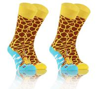 sesto senso Chaussettes Hautes Dépareillées Colorées Unisex Paquet de 2 35-38 Girafe