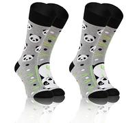 sesto senso Chaussettes Hautes Dépareillées Colorées Unisex Paquet de 2 43-47 Panda