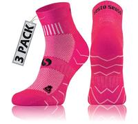 sesto senso Chaussettes Sport Colorées en Coton Femme Homme Lot de 3 Paires 35-38 Rose