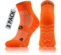 sesto senso Chaussettes Sport Colorées en Coton Femme Homme Lot de 3 Paires 47-50 Orange