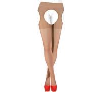 sesto senso Collant Ouvert Femme Sexy 15 Den Bas Pour Porte-Jarretelles Trou Entrejambe Chair 4/L Vision