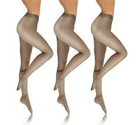 sesto senso Collant Transparent Femmes Fille 8 DEN Lot de 3 Paires 2 S Aluminium 3pack