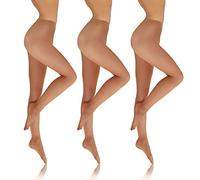 sesto senso Collant Transparent Femmes Fille 8 DEN Lot de 3 Paires 2 S Marron 3pack