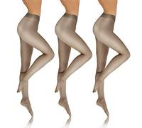 sesto senso Collant Transparent Femmes Fille 8 DEN Lot de 3 Paires 3 M Gris 3pack