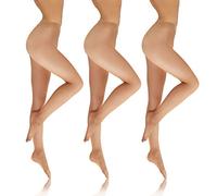sesto senso Collant Transparent Femmes Fille 8 DEN Lot de 3 Paires 3 M Naturale 3pack
