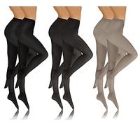sesto senso Collants 6 Pack Femme Opaque Lisse Microfibre 4 L0 DEN Noir Graphite Gris 2 XS-S SET 3