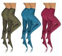 sesto senso Collants 6 Pack Femme Opaque Lisse Microfibre 4 L0 DEN Vert foncé Turquoise foncé Bordeaux 3 M SET 6