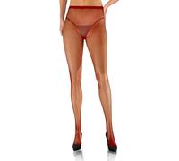 sesto senso Collants Résille Petits Trous Bas Résille Taille Haute Culotte Partie Bas Résille Bordeaux M/L 3/4 Bordo