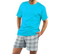 sesto senso Ensemble Pyjamas Homme Short Coton T-Shirt Manches Courtes 4XL Turquoise