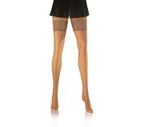 sesto senso Femme Bas Autofixants Résille Dentelle Séduisante Lingerie avec Bande Silicone 3/4 M-L Antylope Chair Beige
