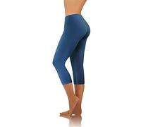 sesto senso Femme Legging mi-Long 3/4 Jean Fille Coton Coloré Jambes Longues Fitness Yoga Pantalon de Sport XL Jeans