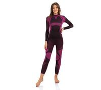 sesto senso® Femme sous-Vêtement Thermique Ensemble Maillot de Corps Fonctionnel à Manches Longues Haut et Caleçon Pantalon Long Fonctionnel Bas Base Layer Thermo Active (S, Rose)