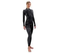 sesto senso® Femme sous-Vêtement Thermique Ensemble Maillot de Corps Fonctionnel à Manches Longues Haut et Caleçon Pantalon Long Fonctionnel Bas Base Layer Thermo Active (S, Gris)