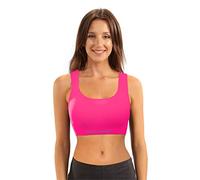 sesto senso Femme Soutien-Gorge de Sport sans Couture sans Armature Forte Tenue S/M Rose Néon