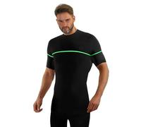 sesto senso Hommasse Maillot de Corps Dryarn T-Shirt Thermique à Manches Courtes Compression Homme L/XL Black Noir