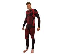 sesto senso Homme sous-Vêtement Fonctionnel Ensemble Maillot de Corps à Manches Longues Caleçon Couche de Base M Rouge
