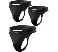 sesto senso Homme String Sexy Thong Micromodal 1-3 Pack Tanga Slips L 3 Pack Black