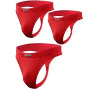 sesto senso Homme String Sexy Thong Micromodal 1-3 Pack Tanga Slips L 3 Pack Red