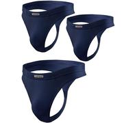 sesto senso Homme String Sexy Thong Micromodal 1-3 Pack Tanga Slips M 3 Pack Dark Blue
