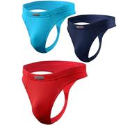 sesto senso Homme String Sexy Thong Micromodal 1-3 Pack Tanga Slips M 3 Pack Mix Red
