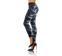 sesto senso Leggings Camouflage sans Couture Microfibre pour Femme Pantalon Fitness Long Pantalon Sport Yoga S/M Graphite