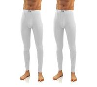 sesto senso Messieurs Lot de 2 Caleçon Long hermiques Homme k2 (Blanc, M)