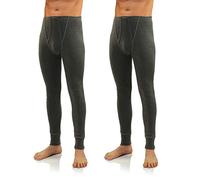 sesto senso Messieurs Lot de 2 Caleçon Long hermiques Homme k2 (Melangefoncé, L)