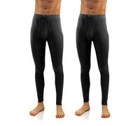sesto senso Messieurs Lot de 2 Caleçon Long hermiques Homme k2 (Noir, XL)