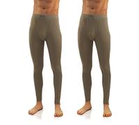 sesto senso Messieurs Lot de 2 Caleçon Long hermiques Homme k2 (Olive, XL)