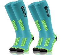 Sesto Senso Mi-bas de compression course à pied - Pack de 2 | Circulation sanguine, stabilité, récupération | Anatomique, sans couture | Taille 35-46