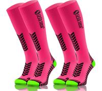 Sesto Senso Mi-bas de compression course à pied - Pack de 2 | Circulation sanguine, stabilité, récupération | Anatomique, sans couture | Taille 35-46