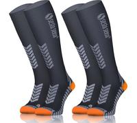 Sesto Senso Mi-bas de compression course à pied - Pack de 2 | Circulation sanguine, stabilité, récupération | Anatomique, sans couture | Taille 35-46