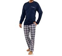 sesto senso Pyjama Homme Long Coton 100% Vetements De Nuit Ensembles Pantalon et Manche Longue