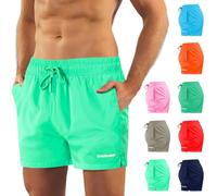 sesto senso Short de Bain pour Homme Menthe Doublure Intérieure Maillott de Plage Taille Courte Couleurs Tendance SZ2406 3XL Mint